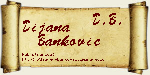 Dijana Banković vizit kartica